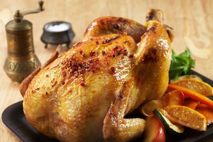 Pollo ao forno para unha dieta proteica
