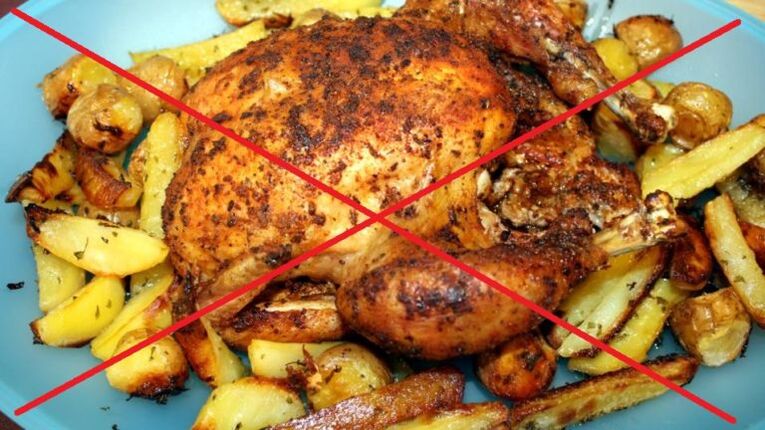 Os alimentos fritos graxos están prohibidos para a pancreatite